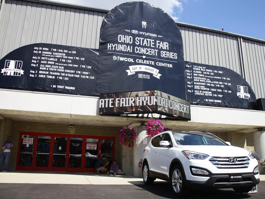 Promo signage at the Ohio State Fair 2015