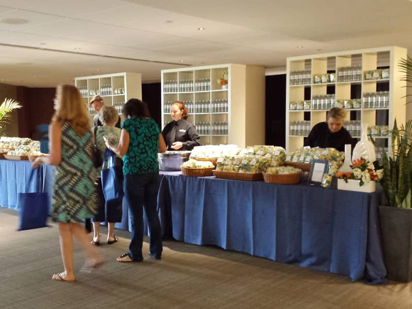 People eating at OhioHealth event organized by Event Marketing Strategies